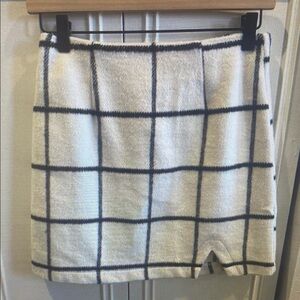 LuLu’s White Plaid Mini Skirt